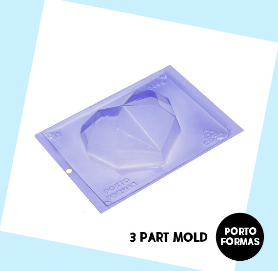 Breakable Diamond Heart Mold: Large | www.sprinklebeesweet.com