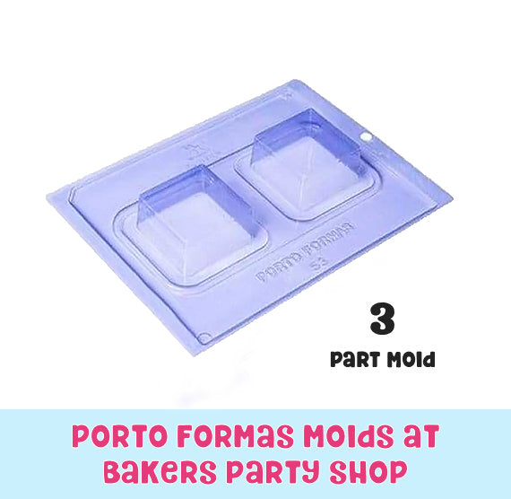 Square Cake Bar Mold: 3 Part Mold | www.sprinklebeesweet.com