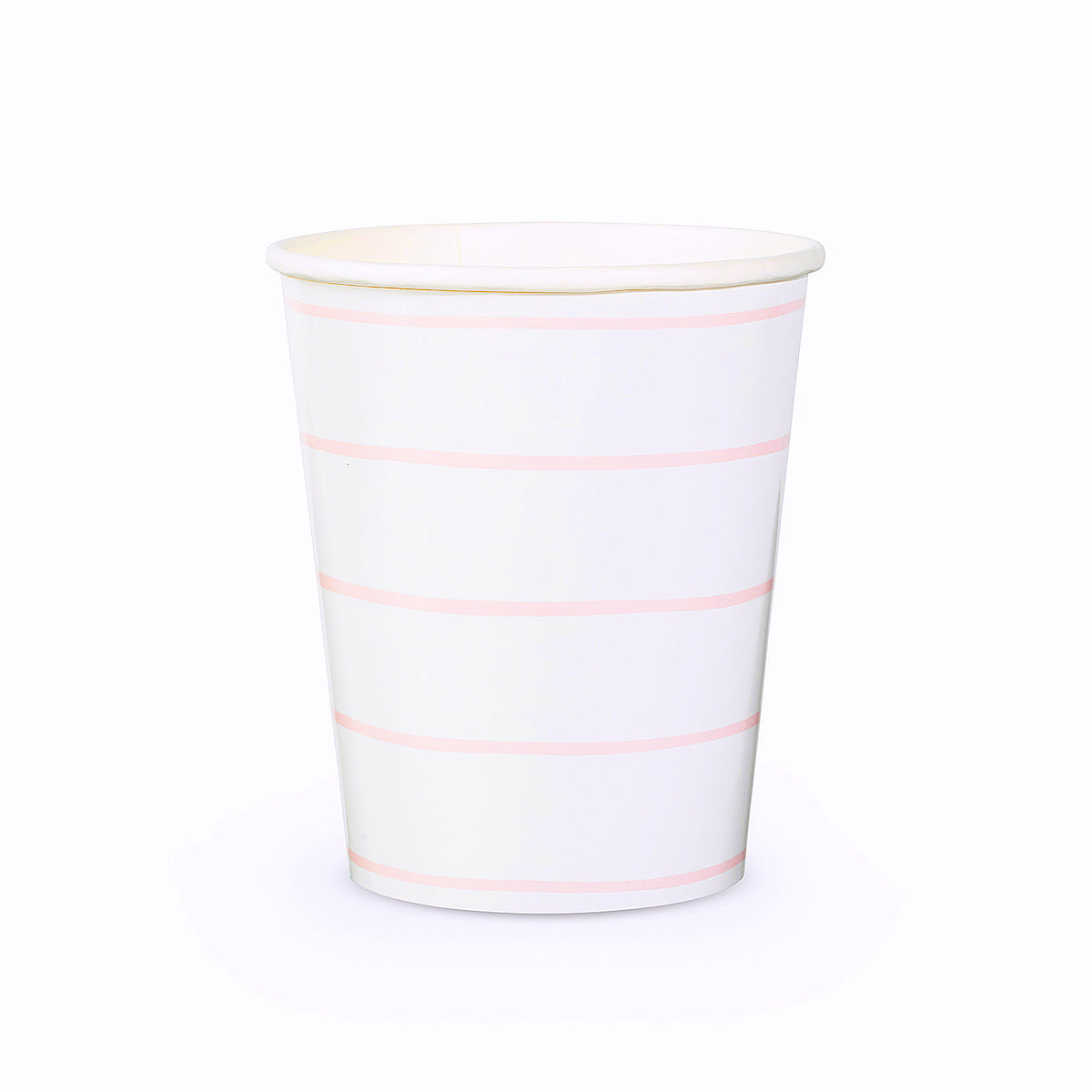 Striped Light Pink Paper Cups | www.sprinklebeesweet.com
