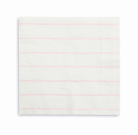 Striped Light Pink Napkins: Large | www.sprinklebeesweet.com