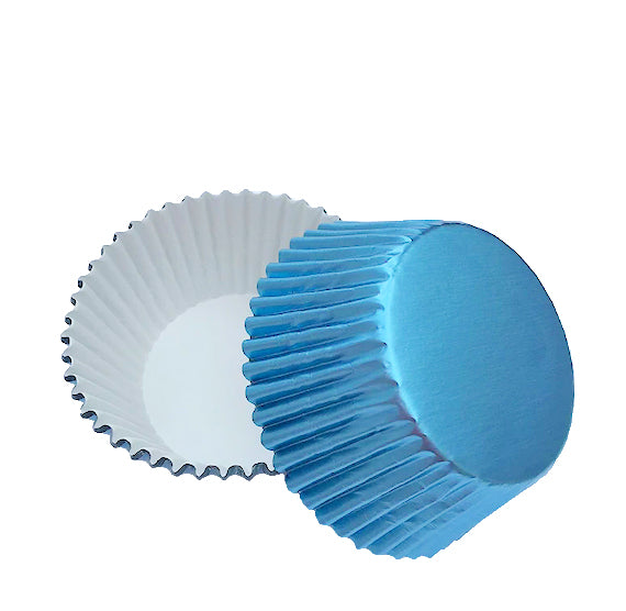 Bulk Cupcake Liners: Light Blue Foil | www.sprinklebeesweet.com