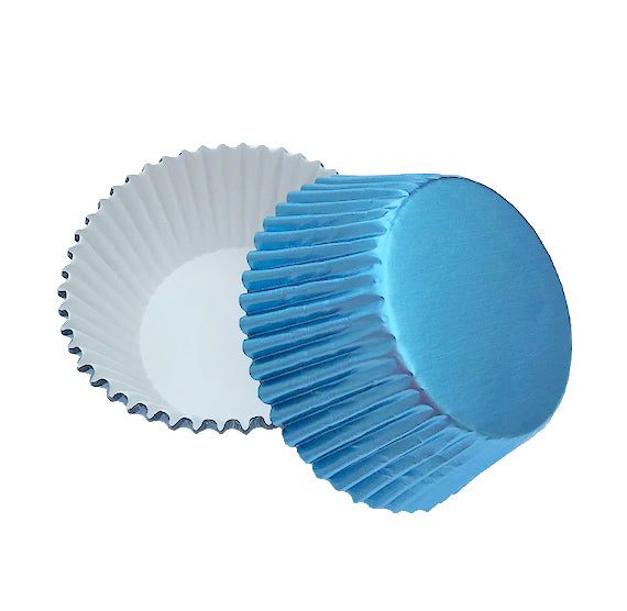 Bulk Cupcake Liners: Light Blue Foil | www.sprinklebeesweet.com