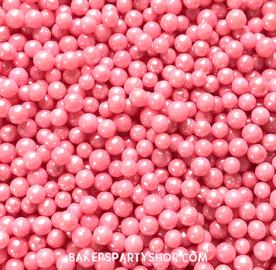 Shimmer Light Pink Sugar Pearls: 4mm | www.sprinklebeesweet.com