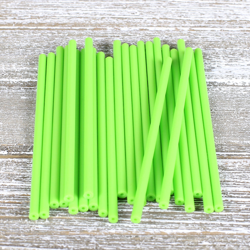 Bulk Lime Green Lollipop Sticks: 4.5" | www.sprinklebeesweet.com