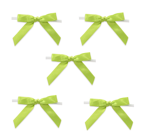 Lime Green Bows with Ties: 2" | www.sprinklebeesweet.com