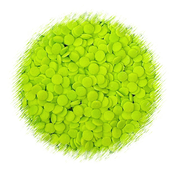 Lime Green Dot Sprinkles: 5mm | www.sprinklebeesweet.com
