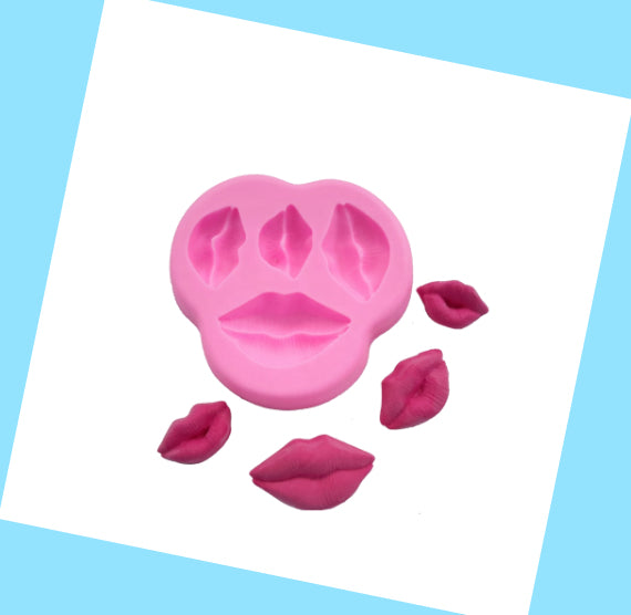Assorted Lips Fondant Mold | www.sprinklebeesweet.com