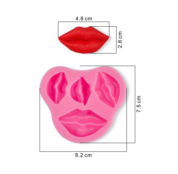 Assorted Lips Fondant Mold | www.sprinklebeesweet.com