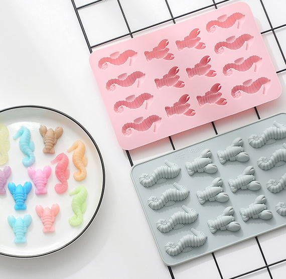 Sealife Chocolate Mold: Seahorse + Lobster | www.sprinklebeesweet.com