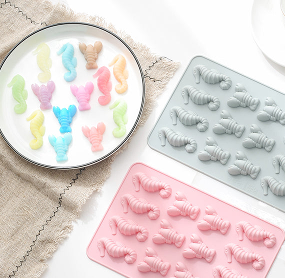 Sealife Chocolate Mold: Seahorse + Lobster | www.sprinklebeesweet.com