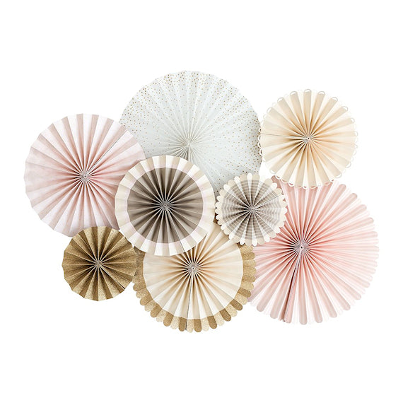 Champagne Pink Party Fans | www.sprinklebeesweet.com