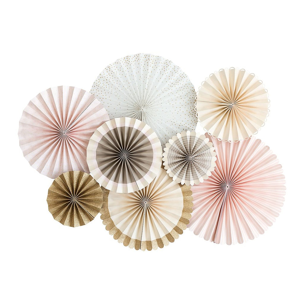 Champagne Pink Party Fans | www.sprinklebeesweet.com