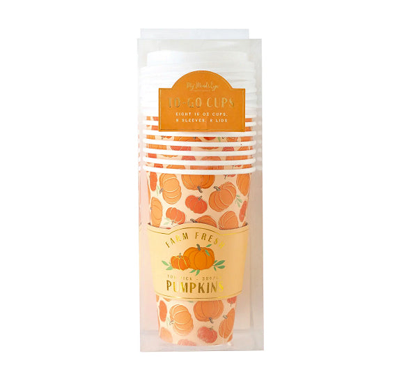 Fall for Pumpkins Coffee Cups | www.sprinklebeesweet.com