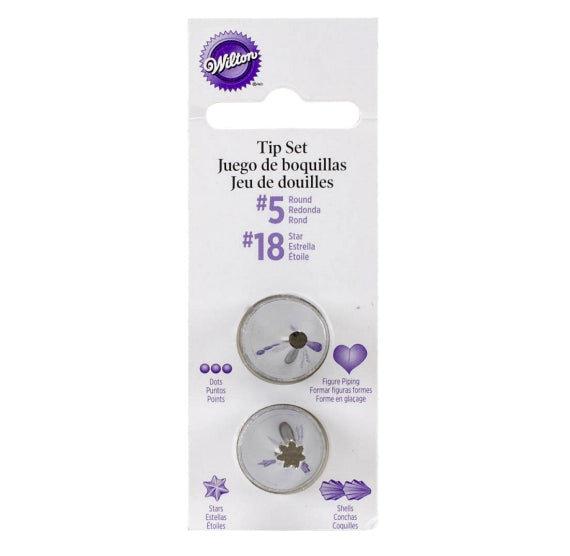 Wilton Small Frosting Tips: #5 Round & #18 Star | www.sprinklebeesweet.com