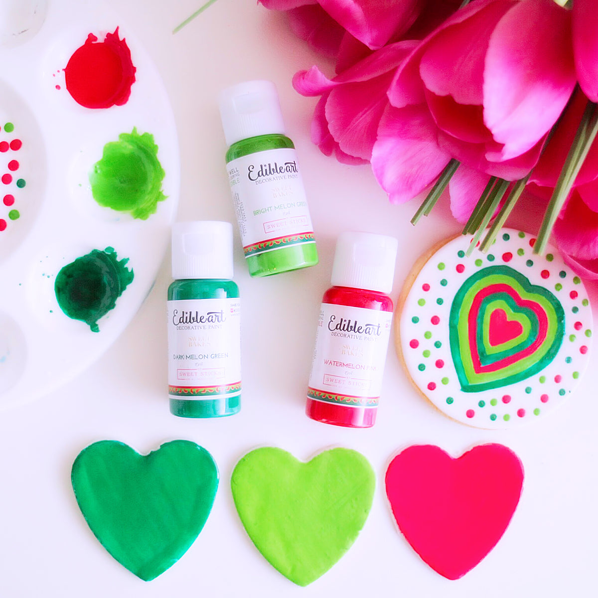 Dark Melon Green Edible Art Paint | www.sprinklebeesweet.com