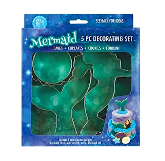 Mermaid Cookie Cutter Set of 5 | www.sprinklebeesweet.com
