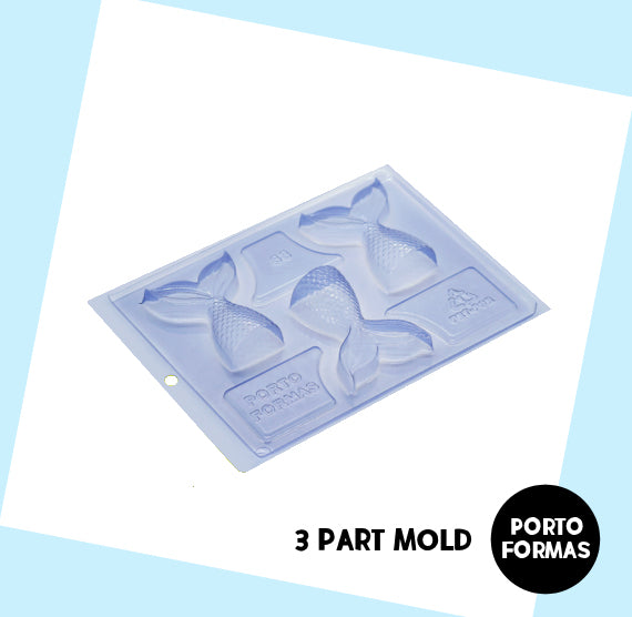 Mermaid Tail Chocolate Mold: 3 Part Mold | www.sprinklebeesweet.com