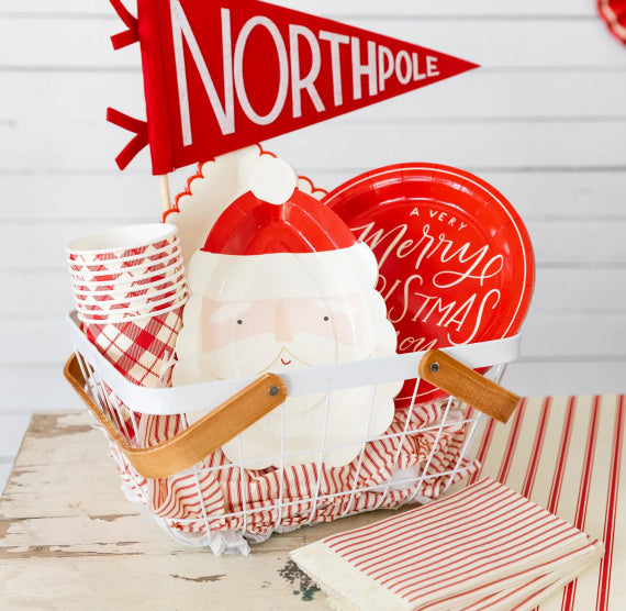 Red Merry Christmas Plates: 9" | www.sprinklebeesweet.com