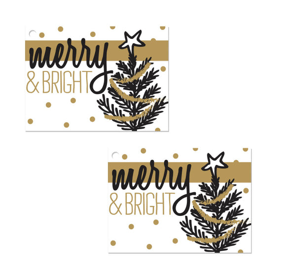Christmas Gift Tag Cards: Merry & Bright | www.sprinklebeesweet.com