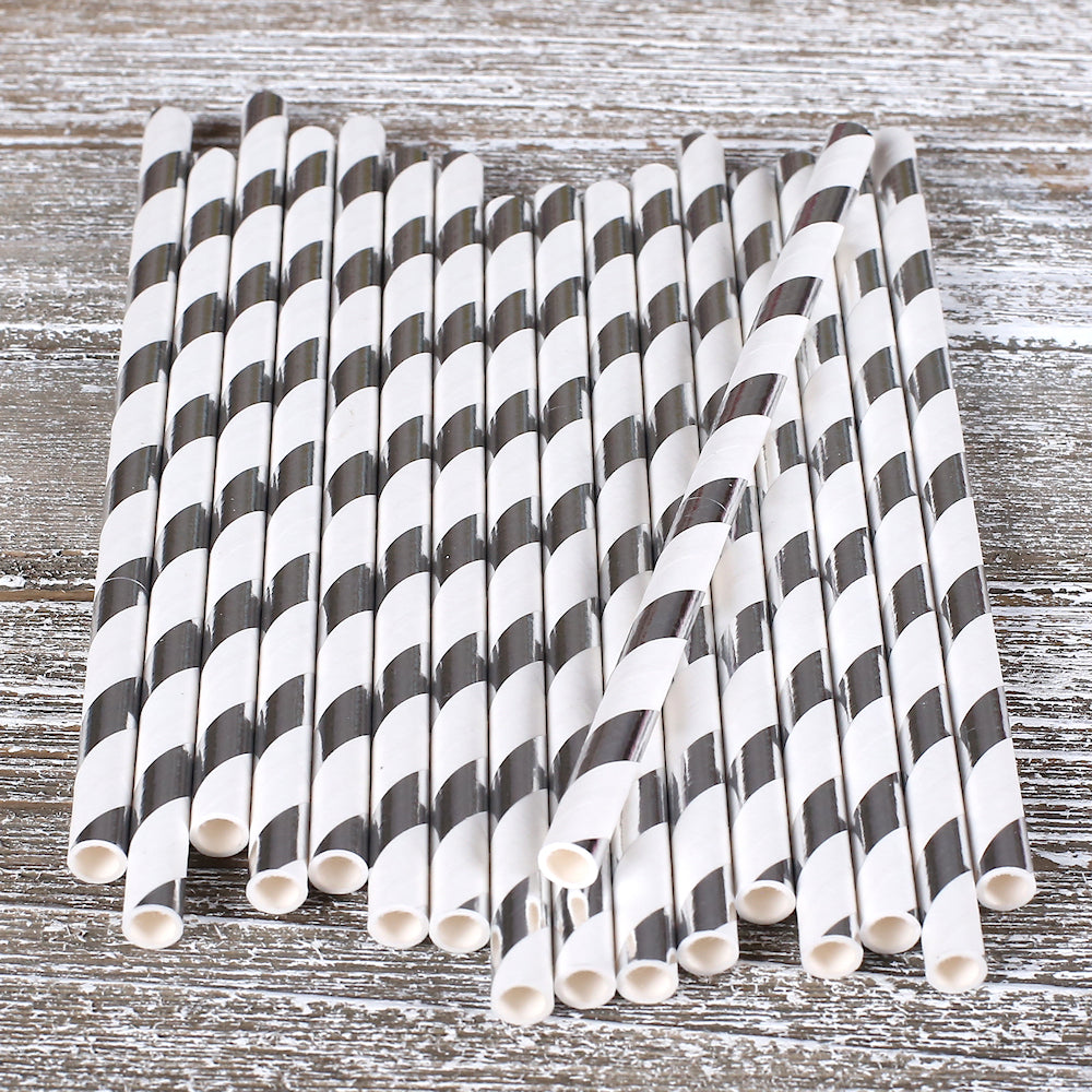 Metallic Silver Cake Pop Sticks: Stripe | www.sprinklebeesweet.com