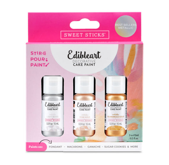 Edible Art Paint Set: Metallic | www.sprinklebeesweet.com