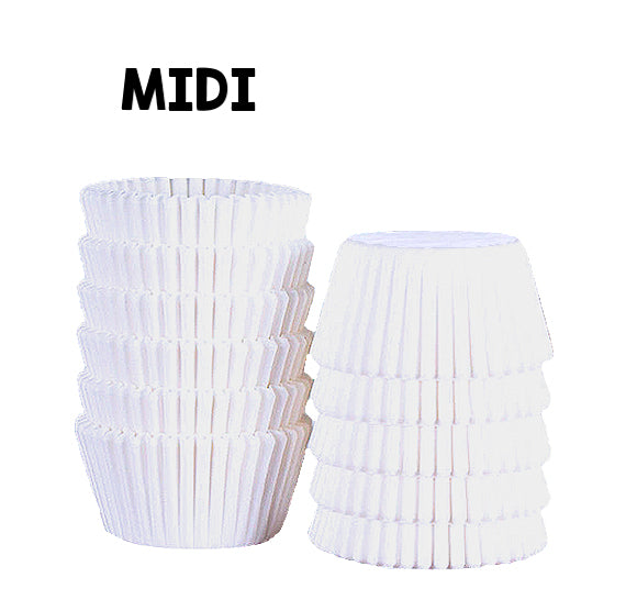 Bulk Midi White Cupcake Liners | www.sprinklebeesweet.com