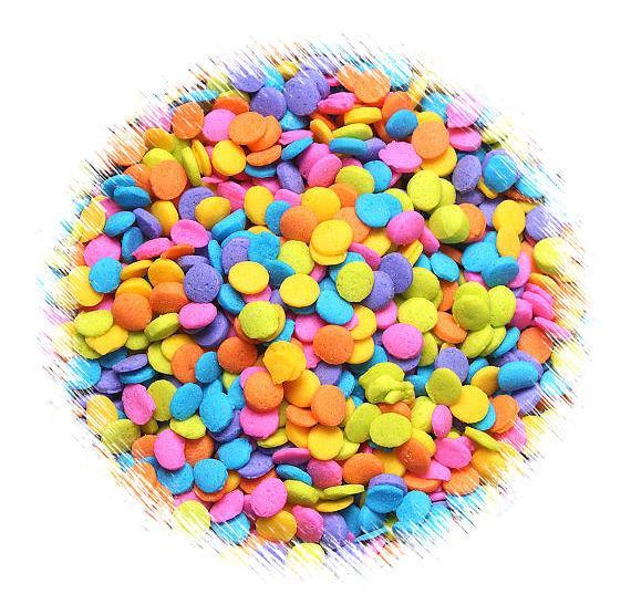 Mini Neon Rainbow Dot Sprinkles: 3mm | www.sprinklebeesweet.com
