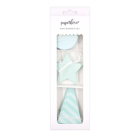 Mini Party Banner Kit: Light Blue | www.sprinklebeesweet.com
