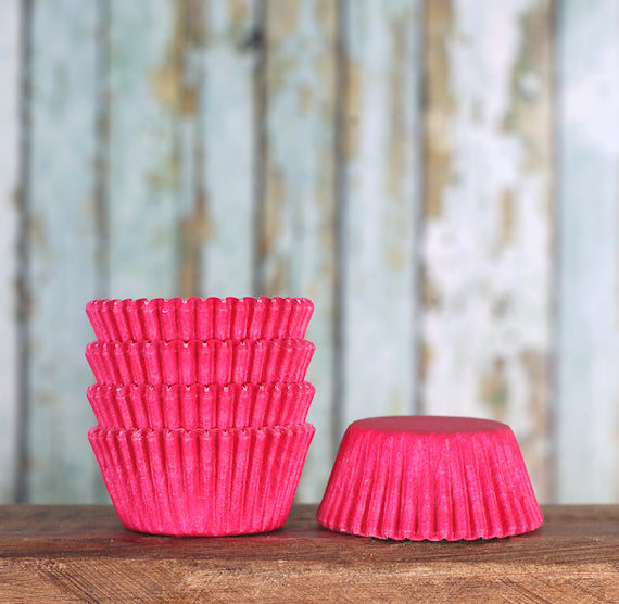Bulk Mini Pink Cupcake Liners: Solid | www.sprinklebeesweet.com
