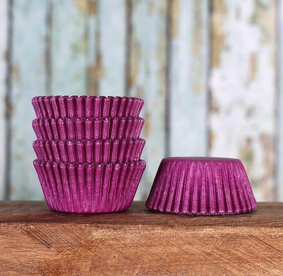 Bulk Mini Purple Cupcake Liners: Solid | www.sprinklebeesweet.com