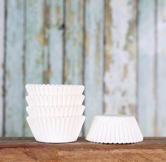 Bulk Mini White Cupcake Liners | www.sprinklebeesweet.com