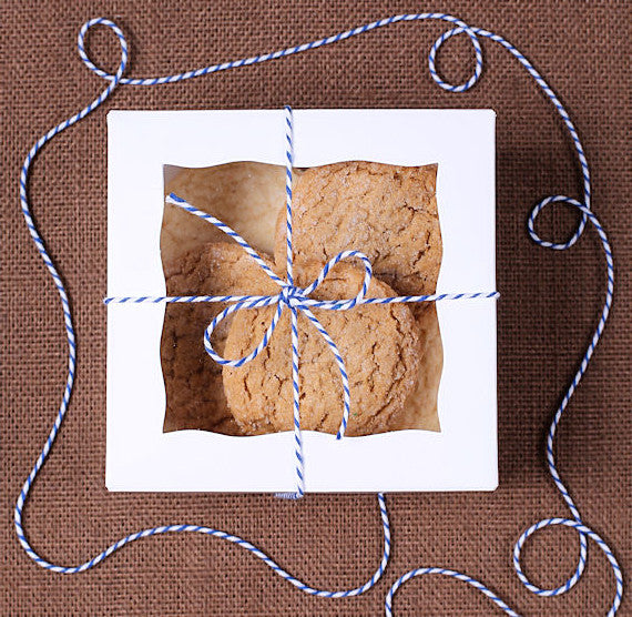Mini White Bakery Boxes: 5x5" | www.sprinklebeesweet.com