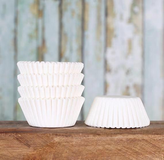 Bulk Mini White Cupcake Liners | www.sprinklebeesweet.com