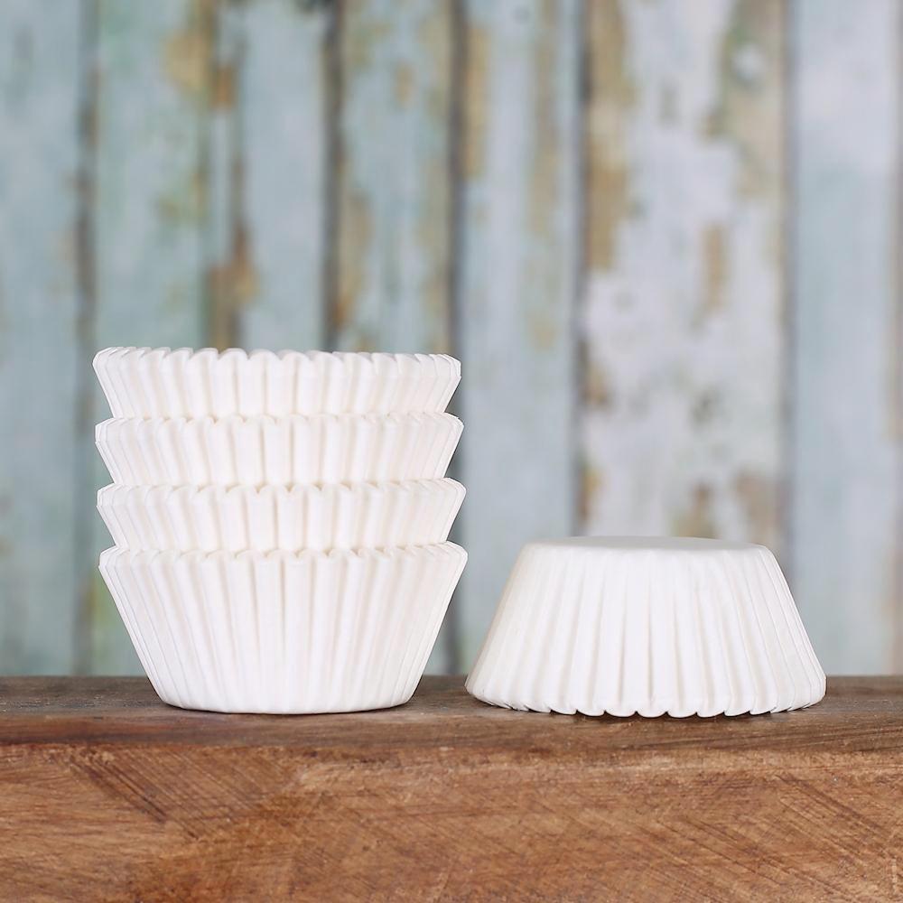 Bulk Mini White Cupcake Liners | www.sprinklebeesweet.com