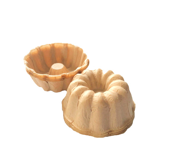 Shop Natural Brown Small Bundt Pans, Disposable Paper Bundt Pans