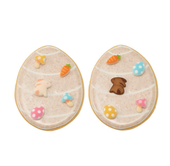 Mini Happy Easter Sugar Toppers | www.sprinklebeesweet.com