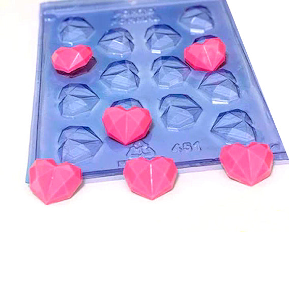 Mini Geometric Heart Mold | www.sprinklebeesweet.com