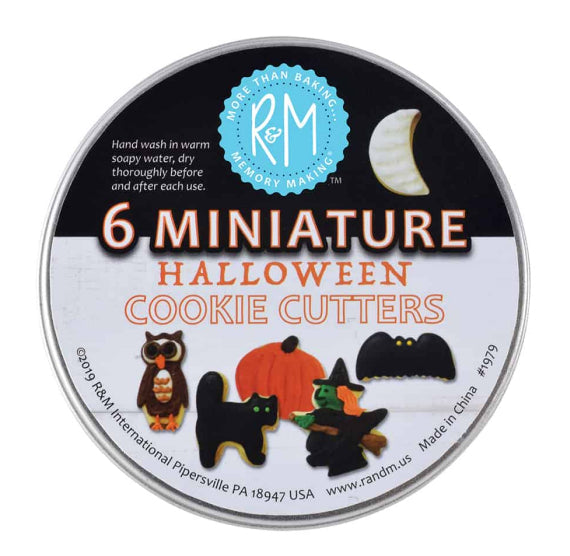 Mini Halloween Cookie Cutter Set in Tin | www.sprinklebeesweet.com