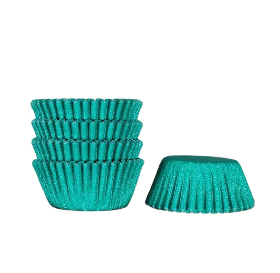 Bulk Mini Jade Green Cupcake Liners: Solid | www.sprinklebeesweet.com
