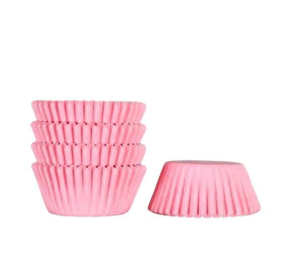 Bulk Mini Light Pink Cupcake Liners: Solid | www.sprinklebeesweet.com