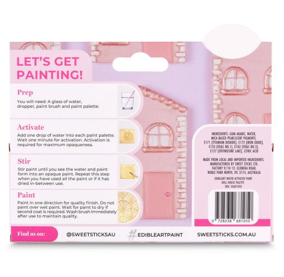 Mini Edible Art Paint Palette: Doll House | www.sprinklebeesweet.com