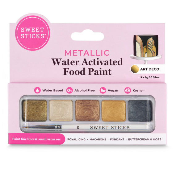 Mini Edible Art Paint Palette: Art Deco | www.sprinklebeesweet.com