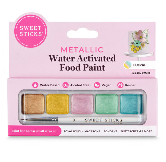Mini Edible Art Paint Palette: Floral | www.sprinklebeesweet.com