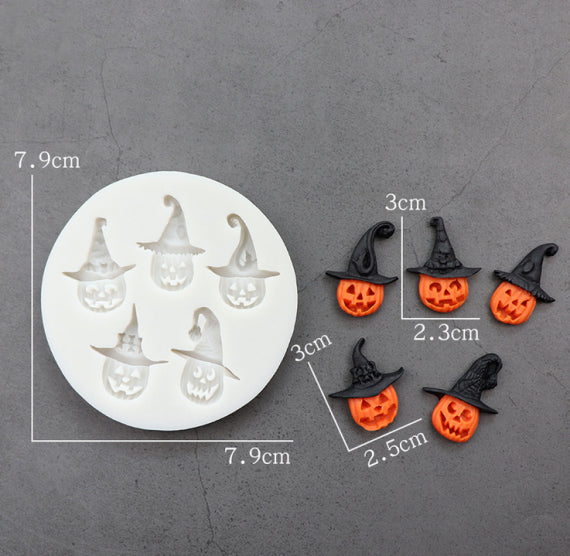 Witch Jack O'Lantern Fondant Mold | www.sprinklebeesweet.com