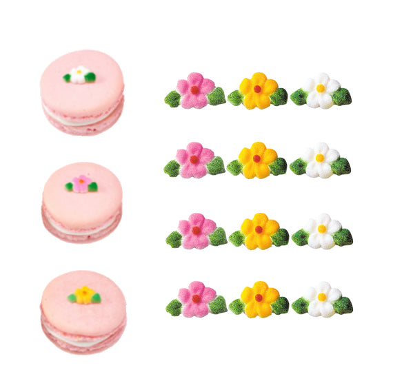 Mini Flowers Sugar Toppers | www.sprinklebeesweet.com