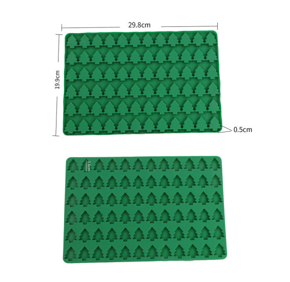 Mini Christmas Tree Mold: Flat | www.sprinklebeesweet.com