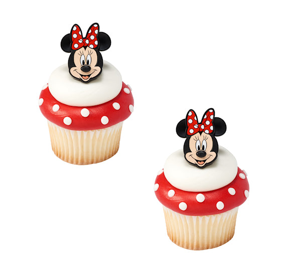 Minnie Cupcake Topper Rings | www.sprinklebeesweet.com