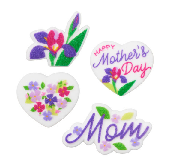 Mother's Day Sugar Toppers | www.sprinklebeesweet.com