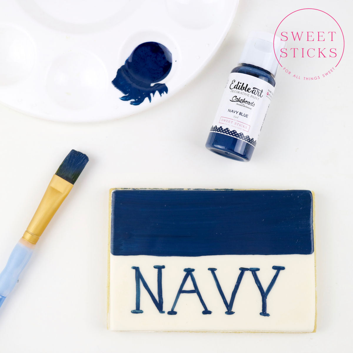 Navy Blue Edible Art Paint | www.sprinklebeesweet.com