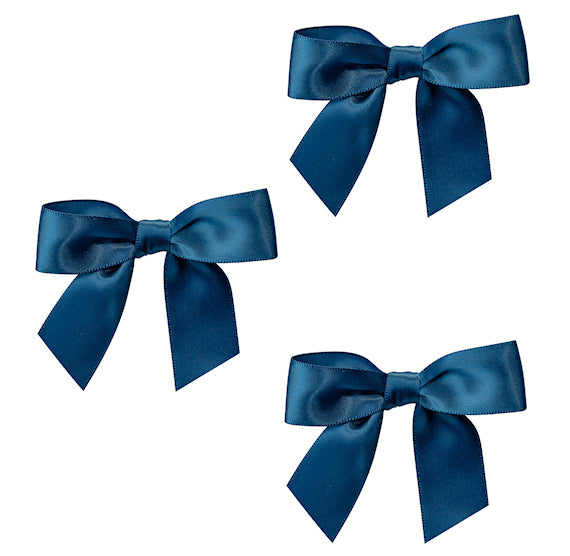 Navy Bows with Ties: 3" | www.sprinklebeesweet.com